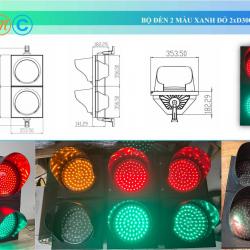 ĐÈN TÍN HIỆU GIAO THÔNG 2 MÀU XANH ĐỎ D300